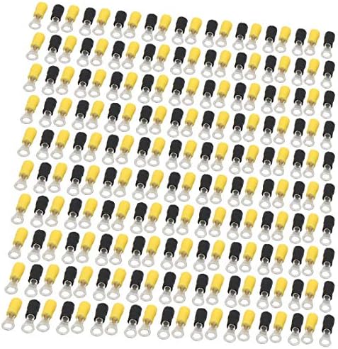 אקס-דריי 100 זוגות קרוואנים שחורים צהובים 2-4 טרמינל מלחץ מבודד מראש לחוט 16-14 (100 פארס דה