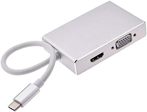 AXGEAR USB 3.1 סוג C ל- HDMI VGA 3 PORT USB 3.0 מתאם ממיר רכזת