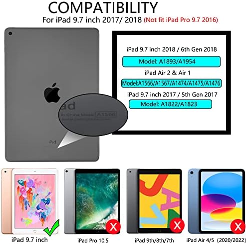 Xkladz עבור iPad Air 2 & Air 1 Case/iPad מקרה 9.7 אינץ