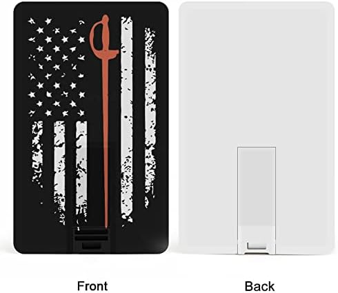 גידור אמריקאי דגל שחור כרטיסי בנק אשראי USB כונני פלאש נייד זיכרון נייד כונן אחסון מפתח 32 גרם