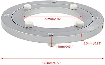 4 אינץ כבד החובה אלומיניום מסתובב פטיפון מסבים טבעת חומרה עבור אוכל שולחן 120 ממקס8. 5 ממ