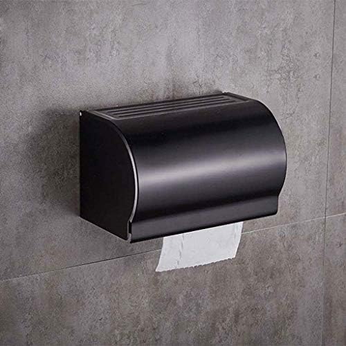 WSZJJ מחזיק נייר טואלט קיר רכוב אגרוף חינם שחור קופסת רקמות גדול