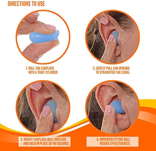 תקעי אוזניים - כיסויי תקע אוזן שעווה סיליקון לשימוש חוזר - חבילה של 30-32dB רעש מבטלים אוזניות שינה