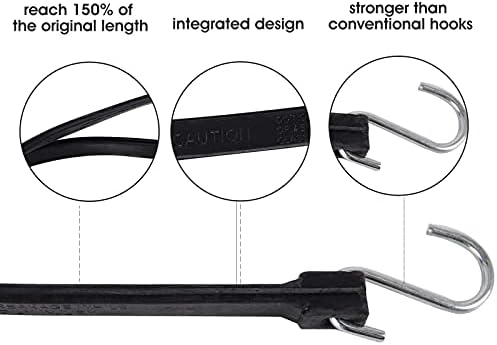 XStrap Standard גודל מרובה גודל טבעי רצועות ברזנט ברזנטיות קושרות כבלים עם ווים כבדה אידיאלית לאבטחת ברזנטים