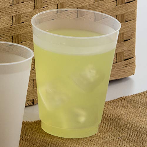 פרוסט-להגמיש פלסטיק שתיית כוס, 16-אונקיה, חלבית