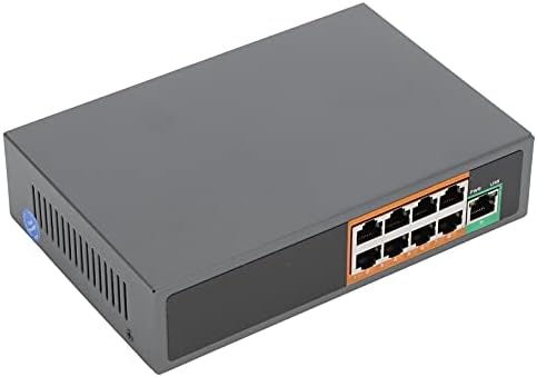 Heyzoki 9 יציאות Poe Switch Gigabit, Poe Switch 100V ל- 240V מתאם Ethernet Gigabit למצלמות IP